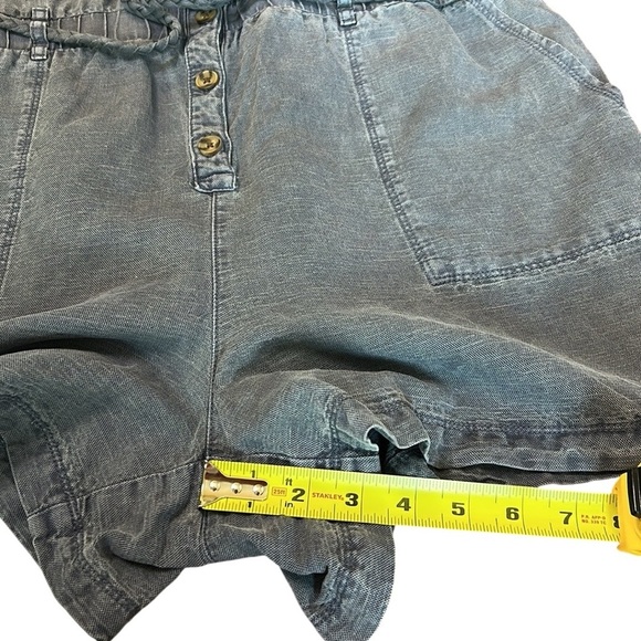 Nicole Miller linen lyocell romper ,XL, braided belt tie, button front,comfy - Picture 8 of 14